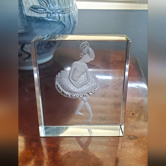 Vintage Crystal A. Stromberg & R. Strand Etched “BALLET GIRLS” Glass Pap…